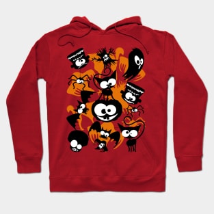 Halloween Fun and Creepy Cute Caharacters Pattern Hoodie